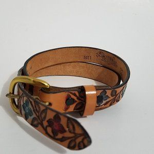 LEATHER FORECAST vintage leather belt 34 x1"